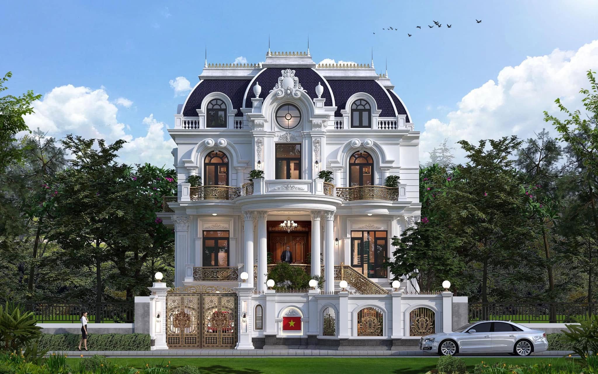 Thiết kế biệt thự 4 tầng tại Hải Phòng