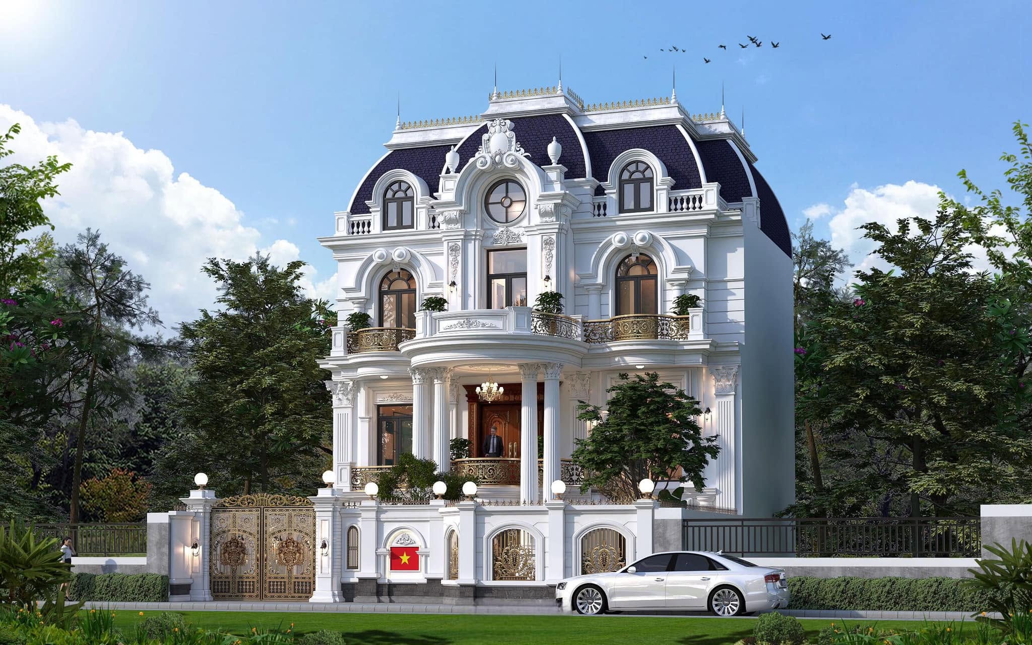 Thiết kế biệt thự 4 tầng tại Hải Phòng