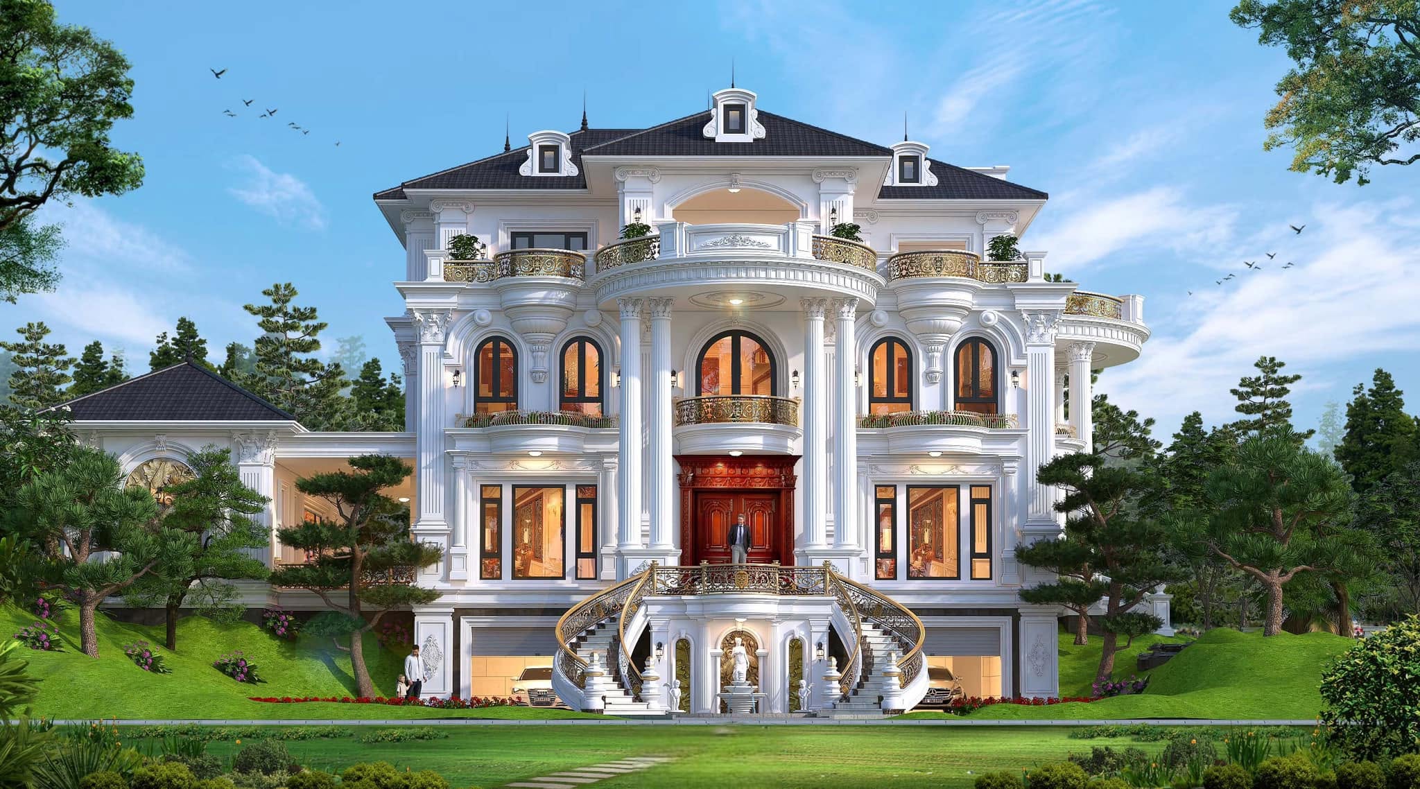 Thiết kế biệt thự kiểu Nhật 4 tầng tại Hải Phòng